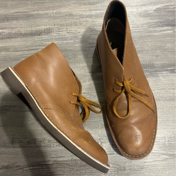 Clarks Bushacre Brown Leather Chukka Boots main image 7
